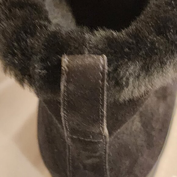 Brand New!!| Manolo Blahnik: Mircus Suede Shearling Lace-Up Booties - Picture 7 of 14